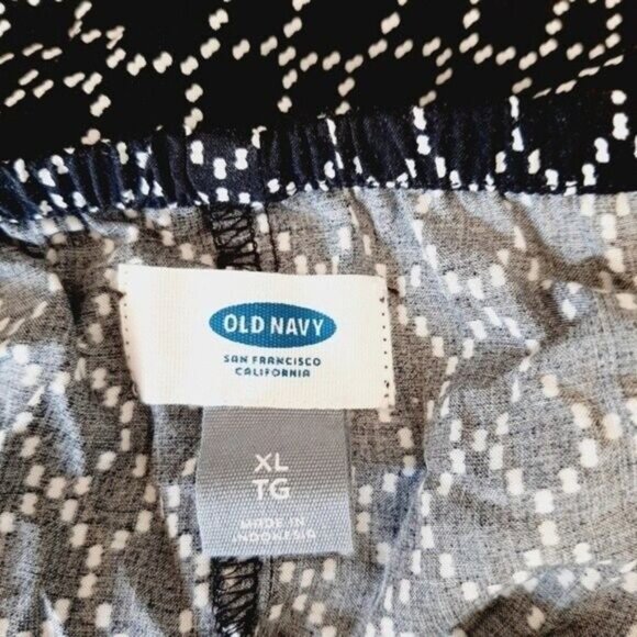 OLD NAVY | Wide Leg Crop Strapless Jumpsuit B&W Print Sz XL - Picture 14 of 14